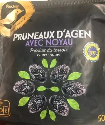 Pruneaux d'agen avec noyau Auchan 500 g, code 8435177058301