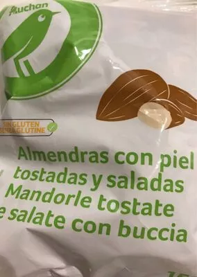 Almendras con piel tostadas y saladas Auchan 150g, code 8435177058547