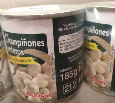 Champiñones enteros Auchan 185 g, code 8435307401458