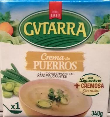 Crema de puerros con legumbres envase 340 g Gvtarra 340 g, code 8435307403353