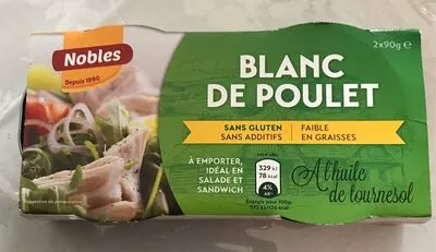 Blanc de poulet à l'huile de tournesol Carrefour 125 g, code 8436000460964