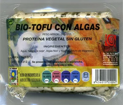 Tofu ecológico "Integral Artesans" con algas Integral Artesans 300 g, code 8436015550094