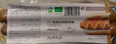 Biosalchicha vegetal Alemana Ahimsa 200 g (2 ud.), code 8436033360279