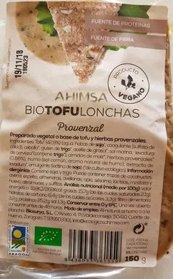 Biotofulonchas provenzal Ahimsa , code 8436033361559