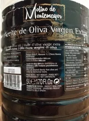 Aceite de oliva virgen extra Molino de Montemayor , code 8436036064471