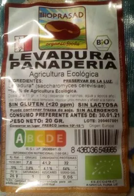 Levadura panaderia bioprasad , code 8436036549985