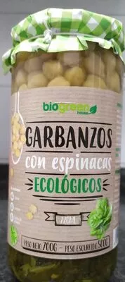 Garbanzos con espinacas ecológicos  , code 8436037967177