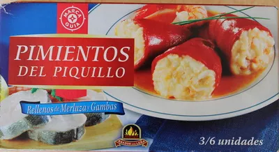 Pimientos del piquillo rellenos de merluza y gambas Marca Guía 3 à 6 unités, 250mL, 240g, code 8436039744578