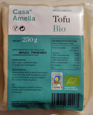 Tofu bio Casa Amella 250 g, code 8436046349063