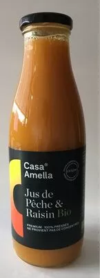 Jus BIO peche et raisin -100% pur jus Casa Amella , code 8436046349605