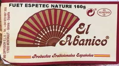 Fuet espetec nature El Abanico , code 8436049652467