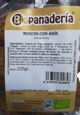 Roscos con anís Biopanadería 225 g, code 8436529604658