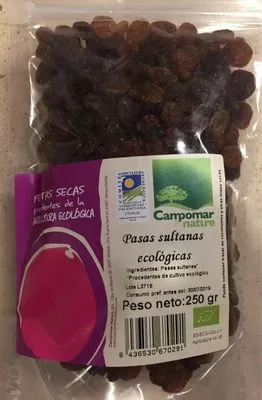 pasas Sultanas ecológicas Campomar Nature 250g, code 8436530670291