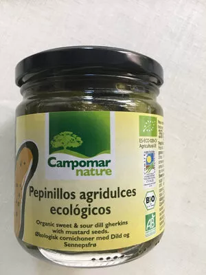 Pepinillos agridulces ecológicos Campomar Nature 100g, code 8436530670734