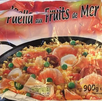 Paëlla aux Fruits de Mer Auchan, Lidl 900 g e, code 8436530789191