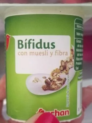 Yogurt bifidus muesli y fibra Auchan , code 8436537300191