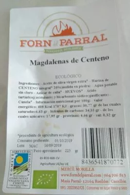 Magdalenas de centeno  , code 8436541870772