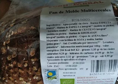 Pan de molde multicereales Forn del Parral , code 8436541870949