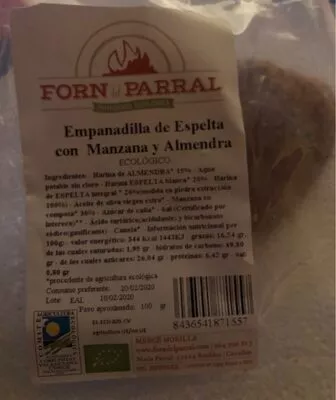 Empanadilla de Espelta con manzana y almendra  , code 8436541871557