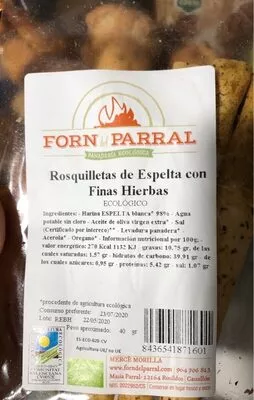 Rosquilletas de Espelta Finas Hierbas  , code 8436541871601