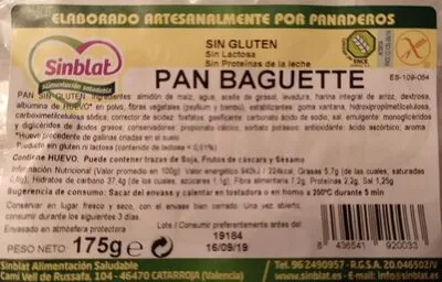 Pan baguette  175 g, code 8436541920033