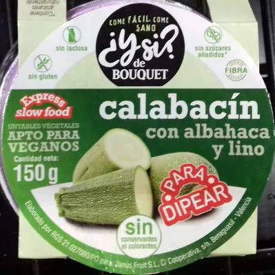 Calabacín con albahaca y lino ¿Y si? de Bouquet 150 g, code 8436544801544