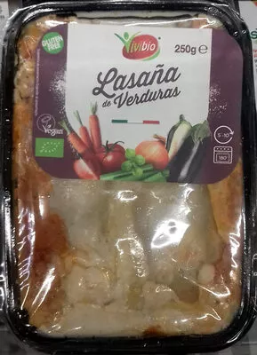 Lasaña de verduras ecológica y sin gluten Vivibio 250 g, code 8436545623817