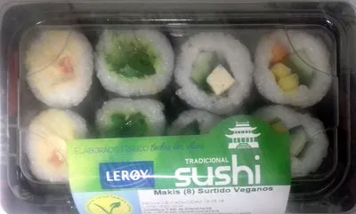 Makis surtido vegano Leroy 135 g, 8 makis, code 8436550541724