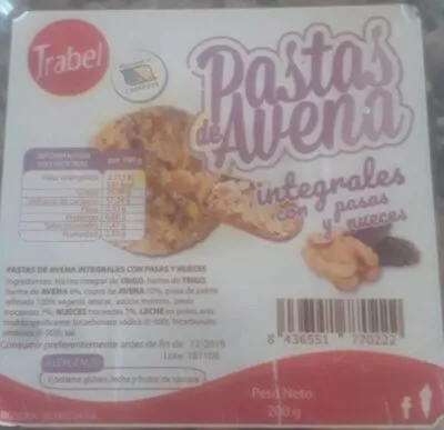 Pastas de avena  200 g, code 8436551770222