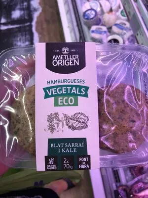 Hamburgueses vegetals eco, blat sarraí i kalé Ametller Origen 2 x 70 g, code 8436551868004