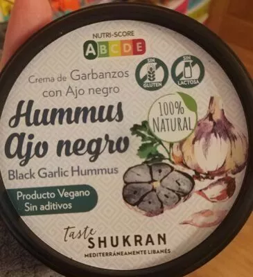 Hummus Ajo Negro Taste Shukran , code 8436557870506