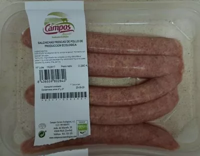 Salchichas frescas de pollo de producción ecologica  , code 8436559802840