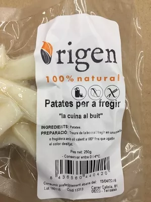 Patates per a fregir Origen 250 g, code 8436560440420