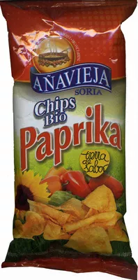 Chips bio paprika Añavieja 125 g ℮, 4.41 oz, code 8437000299646