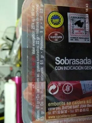 Sobrasada de Mallorca  , code 8437000319818