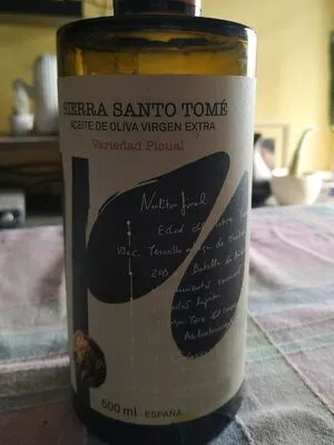 Aceite de oliva virgen extra variedad picual sierra santo tome , code 8437001529087