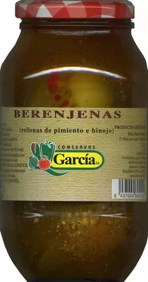 Berenjenas encurtidas embuchadas "Conservas García" Conservas García 960 g (neto), 400 (escurrido), 985 ml, code 8437004645142