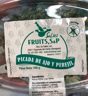 Picada De Ajo Y Perejil Salses Fruits S&P 100 g, code 8437004983411