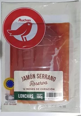 Jamón serrano reserva Auchan , code 8437005247888