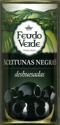 Aceitunas negras deshuesadas Feudo Verde 350 g (neto), 150 g (escurrido), 370 ml, code 8437006913942