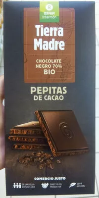 Chocolate negro con pepitas de cacao 70% cacao Intermón Oxfam 100 g, code 8437007611519