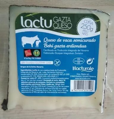 Queso de vaca semicurado Lacturale , code 8437009378106