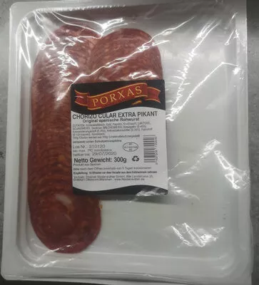 CHORIZO CULAR EXTRA PIKANT Porxas 300 gr, code 8437009729946