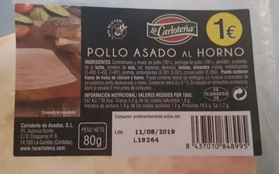 Pollo asado al horno la carloteña , code 8437010848995