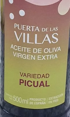 Aceite de oliva virgen extra Puerta de las Villas 500 ml, code 8437011302823