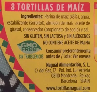 Tortillas de maíz artesanales sin gluten Nagual , code 8437011855015