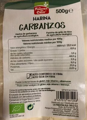 Harina de Garbanzos La finestra sul cielo 500 g, code 8437012461246