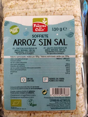 Tortitas ecologicas de arroz integral sin sal la finestra sul cielo 130gr, code 8437012461888