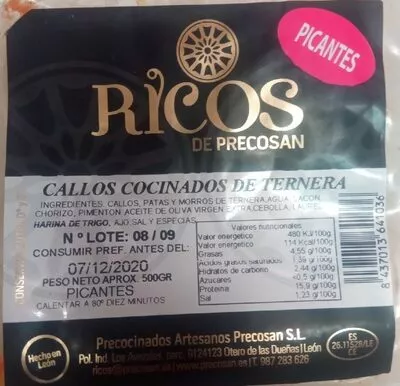 Callos cocinados de ternera Precosan , code 8437013641036