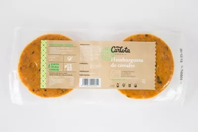 Hamburguesas de Cereales vegetarianas y ecológicas Carlota organic 160gr (2x80gr), code 8437015940175